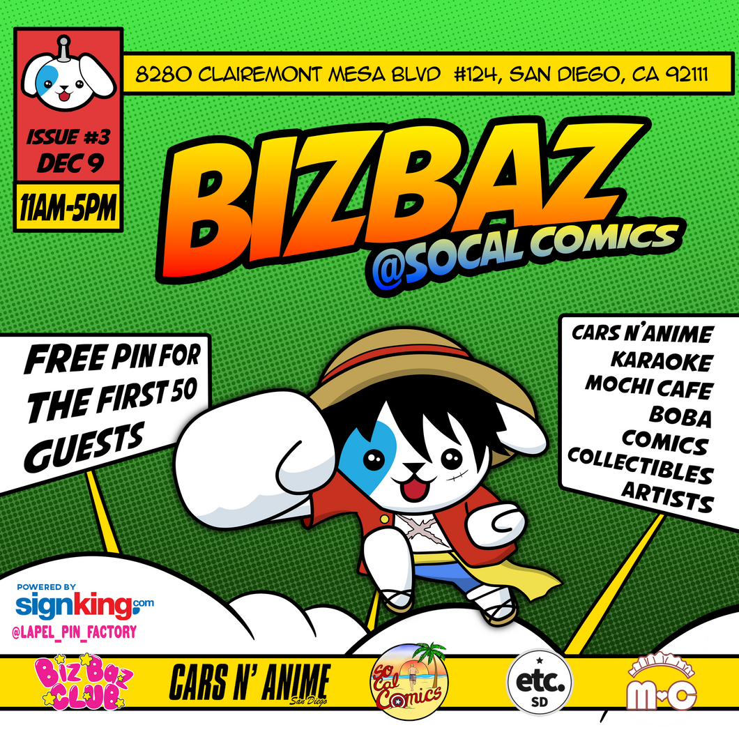 BizBaz SoCal Mini-Con Vendor Table - Credit Card Payment Option!