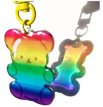 Load image into Gallery viewer, Pride Gummy Bear Acrylic Charm - Multiple Flags Available
