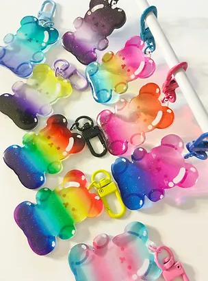 Pride Gummy Bear Acrylic Charm - Multiple Flags Available