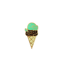 Load image into Gallery viewer, DOUBLE DIP CAT CREAM CONE LAPEL PIN
