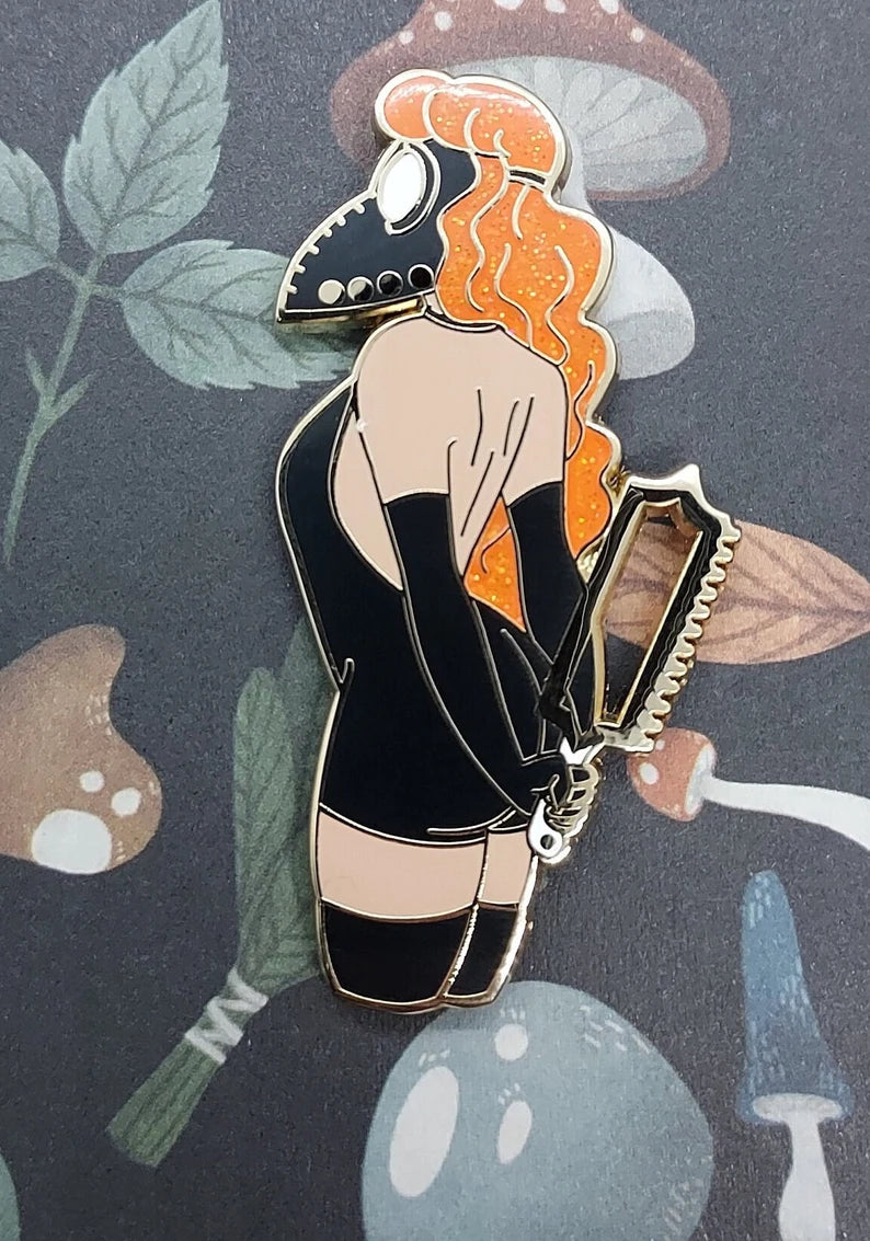 Sexy Plague Doctor Glitter Enamel Pins: 6 Color Options! – BizBaz Club