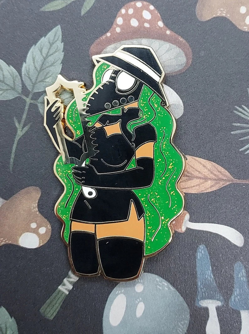 Sexy Plague Doctor Glitter Enamel Pins: 6 Color Options!