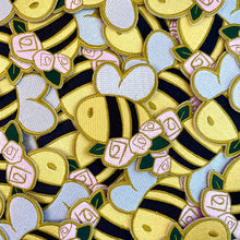 Load image into Gallery viewer, Cute bee with flowers embroidered patch iron on design
