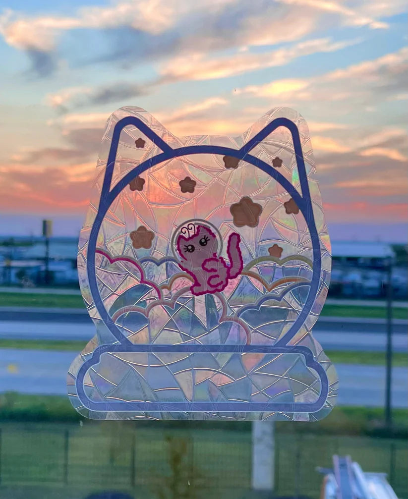 snow globe suncatcher sticker