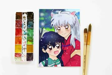 Inuyasha & Kogome Art Print